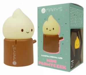 Lampka nocna dla dzieci bezprzewodowa brązowa mini płomyczek LED 0.4 + 0.4W Mary's