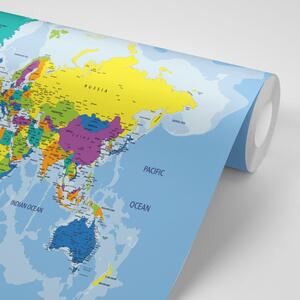 Tapeta kolorowa mapa świata
