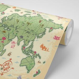 Samoprzylepna tapeta oryginalna mapa świata