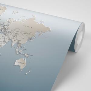 Samoprzylepna tapeta mapa świata w oryginalnym projekcie