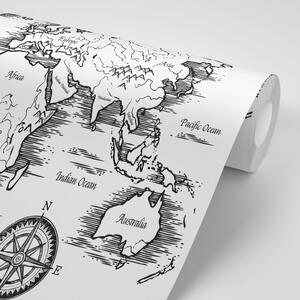 Tapeta mapa świata w pięknym designie