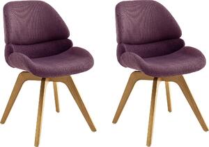 Krzesła jak fotele dębowe nogi, kolor merlot - 2 sztuki