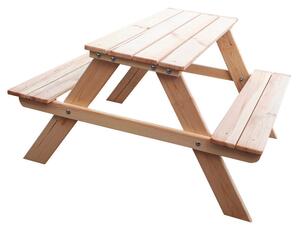 Piknik Zestaw ogrodowy dla dzieci 85 cm, drewno naturalne ROJAPLAST 12000