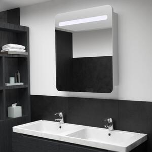 Szafka łazienkowa z lustrem i LED, 68 x 9 x 80 cm
