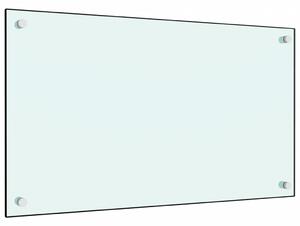 Panel ochronny do kuchni, biały, 70x40 cm, szkło hartowane