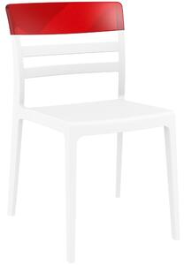 Dwukolorowe krzesło kawiarniane Moon White