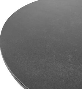 Zestaw mebli ogrodowych czarny stół krzesła aluminium szare poduszki Olmetto/Taviano Beliani