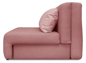 Sofa OKEYA 120 bez boków z funkcją spania, różowa