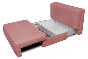 Sofa OKEYA 120 bez boków z funkcją spania, różowa