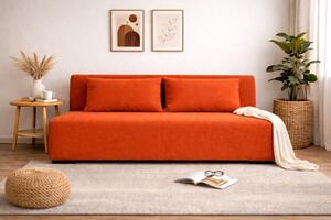 Sofa OKEYA 160 bez boków z funkcją spania, różowa
