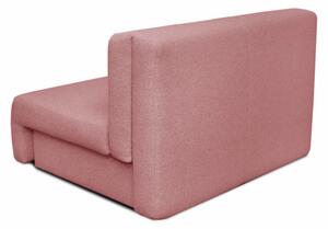 Sofa OKEYA 120 bez boków z funkcją spania, różowa