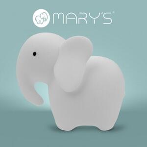 Lampka nocna dla dzieci bezprzewodowa RGBW pilot biała słoń LED 1W Mary's