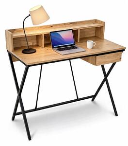 Industrialne biurko w kolorze dąb artisan 100 cm - Corvello