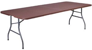 Brązowy prostokątny stół składany 240 cm - Takira 3X