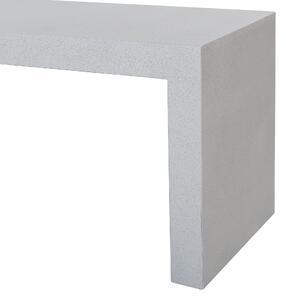 Ławka ogrodowa biała industrialna betonowa 2-osobowa 150 x 40 cm Taranto Beliani
