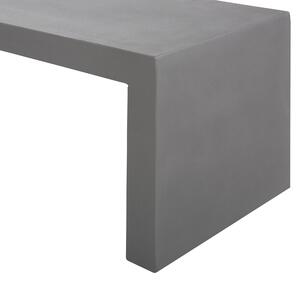 Zestaw mebli ogrodowych szary betonowy industrialny stół 2 ławki stołki Taranto Beliani