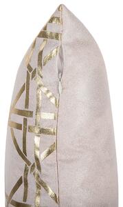 Zestaw 2 poduszek dekoracyjnych różowy złoty 45 x 45 cm Cassia Beliani