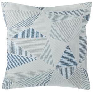 Komplet 2 poduszek dekoracyjnych 45x45 cm geometryczny wzór niebiesko-szary Brunnera Beliani