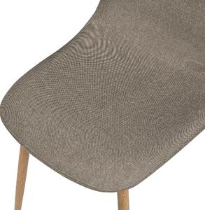 Retro zestaw 2 krzeseł tapicerowany drewniane nogi do jadalni brązowy Bruce Beliani