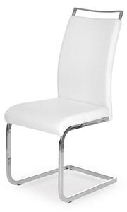 Białe krzesło na płozach z uchwytem K250