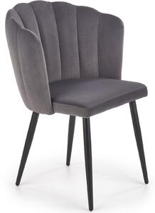 Krzesło na metalowych nogach w stylu glamour K386