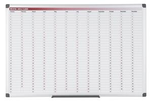 Bi-Office Planer, Tablica suchościeralno-magnetyczna do planowania rocznego, dni, 900 x 600 mm