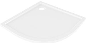 Mexen Flow brodzik półokrągły slim 80 x 80 cm, biały połysk - 46Q108080