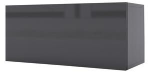 Personalizowana meblościanka modułowa Combo, wariant 4 grafit/ czarny połysk - Końcówka serii