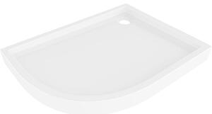 Mexen Flow+ brodzik półokrągły asymetryczny prawy 100 x 90 cm, biały połysk - 46Q109010RH