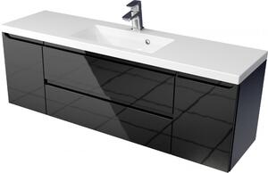 Szafka z Umywalką ETHOS 140 cm D BLACK