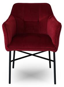 Krzesło tapicerowane loft z podłokietnikami Rozalio - Czerwony