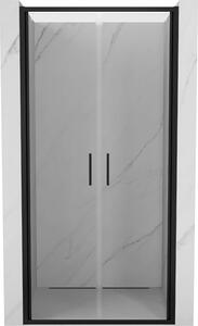 Mexen Exo drzwi prysznicowe podwójne uchylne 80 cm, transparent, czarne - 814-080-000-70-00