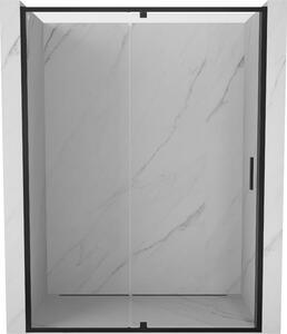 Mexen Exo drzwi prysznicowe uchylne 130 cm, transparent, czarne - 819-130-000-70-00