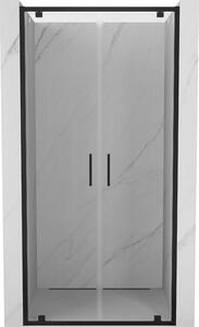 Mexen Exo drzwi prysznicowe podwójne uchylne 80 cm, transparent, czarne - 8182-080-000-70-00
