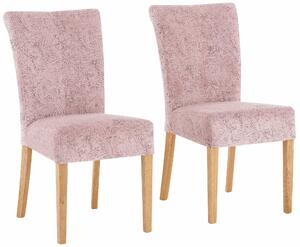 Eleganckie krzesła Queen w odcieniach różu - 2 sztuki