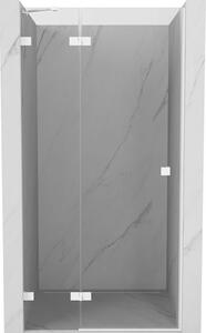 Mexen Lunar drzwi prysznicowe uchylne lewe 90 cm, transparent, białe - 834-090-000-20-00-L
