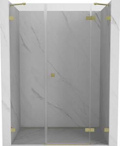 Mexen Lunar drzwi prysznicowe uchylne prawe 140 cm, transparent, złote szczotkowane - 834S-140-050-55-00-P