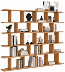 Designerska ażurowa biblioteczka regał na książki olcha S3-W36