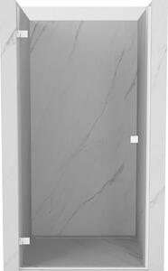 Mexen Lunar-B drzwi prysznicowe uchylne lewe 80 cm, transparent, białe - 832-080-000-20-00-L