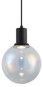 Designerska lampa wisząca czarna ze szkłem tęczowym 20 cm - Mallon