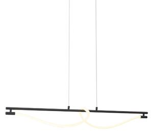 Nowoczesna lampa wisząca czarna z wbudowaną diodą LED z 3-stopniową regulacją ściemniania - Twirl