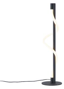 Nowoczesna lampa stołowa czarna z wbudowaną diodą LED z 3-stopniową regulacją ściemniania - Twirl