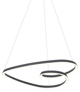 Skandynawska lampa wisząca czarna 72 cm z LED z 3-stopniową regulacją ściemniania - Circuit