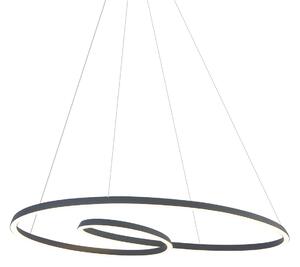 Skandynawska lampa wisząca czarna 110 cm z LED z 3-stopniową regulacją ściemniania - Circuit