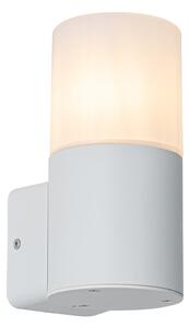 Zewnetrzna Nowoczesny Kinkiet / Lampa scienna zewnętrzny biały z opalowym kloszem IP44 - Odense Oswietlenie zewnetrzne