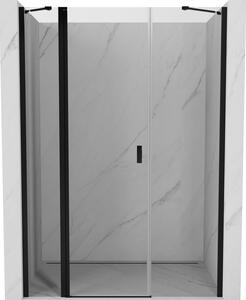 Mexen Mist drzwi prysznicowe uchylne 135 cm, transparent, czarne - 8A4-135-001-70-00
