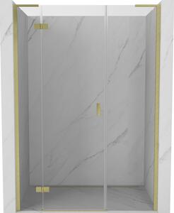 Mexen Mist-H L drzwi prysznicowe uchylne lewe 150 cm, transparent, złote szczotkowane - 8A5L-150-001-55-00-L