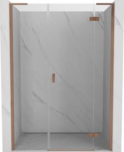 Mexen Mist-H L drzwi prysznicowe uchylne prawe 130 cm, transparent, miedź szczotkowana - 8A5L-130-001-65-00-P
