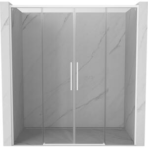 Mexen Rox Duo drzwi prysznicowe rozsuwane 190 cm, transparent, białe - 8C2-190-002-20-00