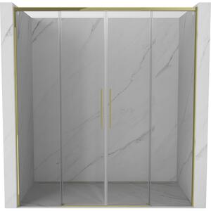 Mexen Rox Duo drzwi prysznicowe rozsuwane 170 cm, transparent, złote - 8C2-170-002-50-00